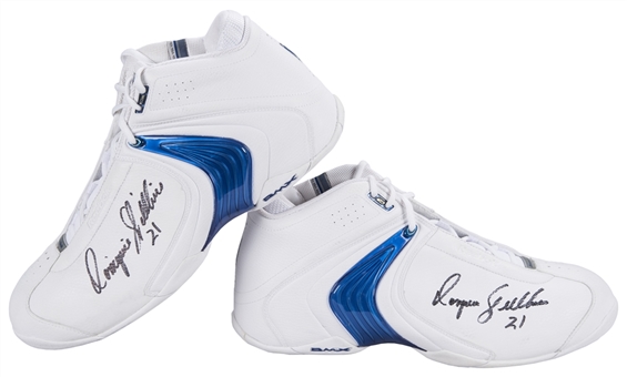 Dominique Wilkins Game Issued & Signed Reebok Sneakers (Player LOA & JSA)
